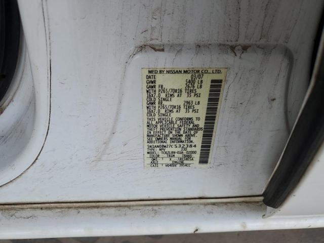 2007 Nissan Xterra Off Road VIN: 5N1AN08W27C532384 Lot: 57259214