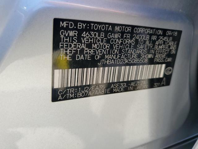 2019 Lexus Is 300 VIN: JTHBA1D23K5085508 Lot: 58346584