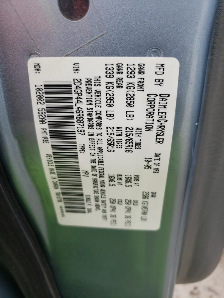 2D4GP44L46R687197 2006 Dodge Grand Caravan Sxt