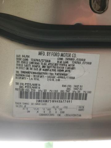 2004 Mercury Grand Marquis Ls VIN: 2MEHM75W44X677491 Lot: 59473024