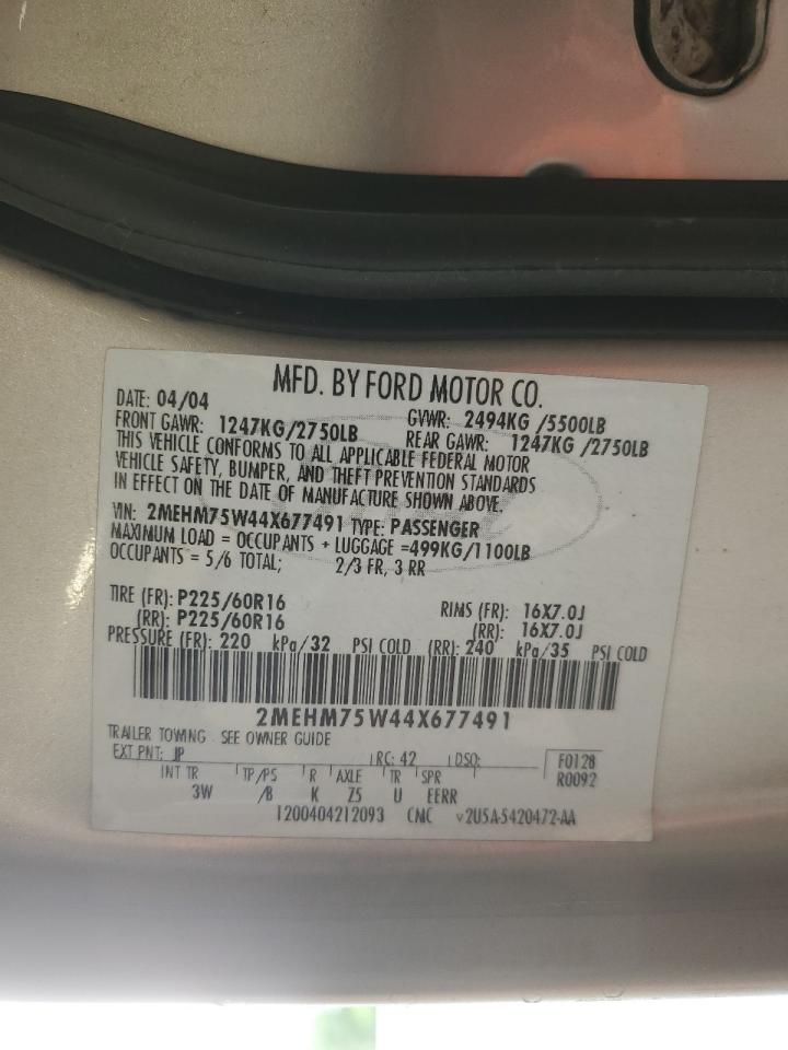 2MEHM75W44X677491 2004 Mercury Grand Marquis Ls