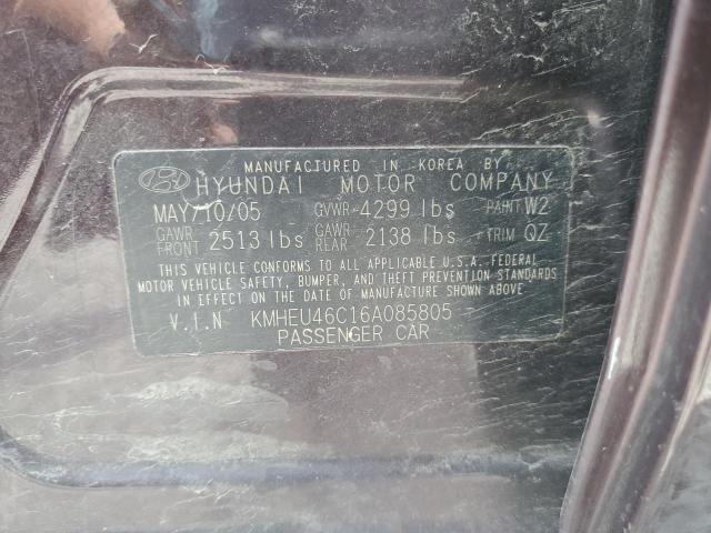 2006 Hyundai Sonata Gls VIN: KMHEU46C16A085805 Lot: 57757904