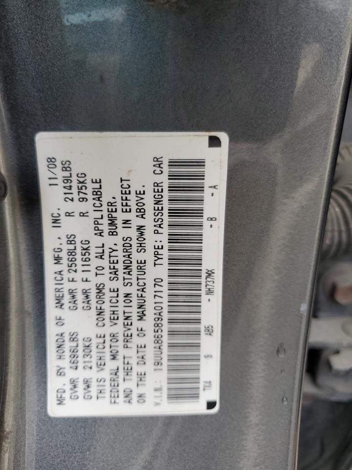 19UUA86589A017170 2009 Acura Tl