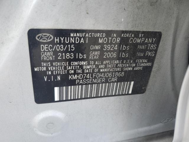 2017 HYUNDAI ELANTRA SE - KMHD74LF0HU061868