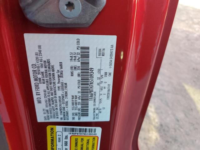 2022 Ford Mustang VIN: 1FA6P8TH7N5109349 Lot: 58235164