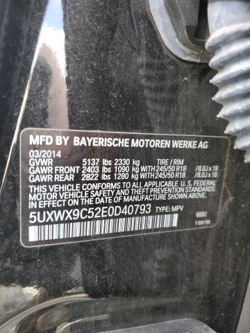 2014 BMW X3 xDrive28I VIN: 5UXWX9C52E0D40793 Lot: 58867184