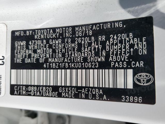 2019 Toyota Avalon Xle VIN: 4T1BZ1FB1KU010623 Lot: 58674254