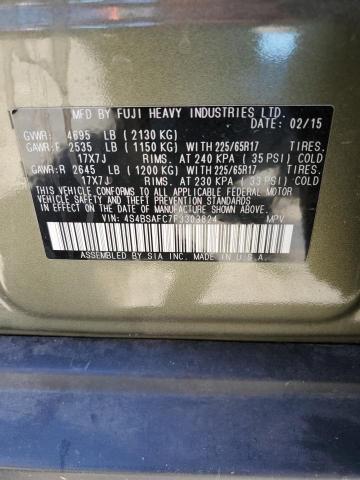 2015 Subaru Outback 2.5I Premium VIN: 4S4BSAFC7F3303824 Lot: 59264684