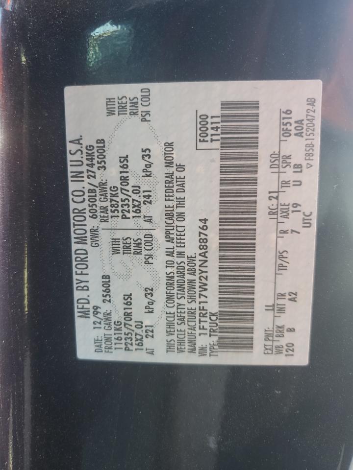 1FTRF17W2YNA88764 2000 Ford F150