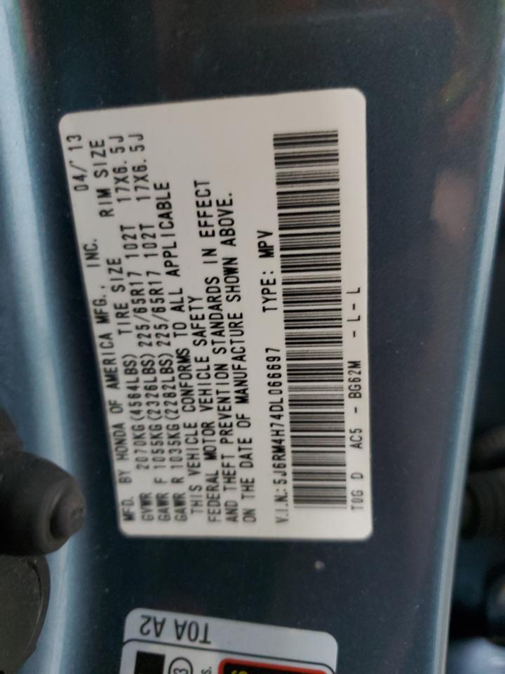 5J6RM4H74DL066697 2013 Honda Cr-V Exl