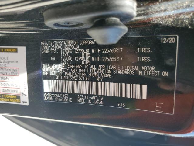 2021 Lexus Nx 300 Base VIN: JTJDARBZ3M2187188 Lot: 60355504