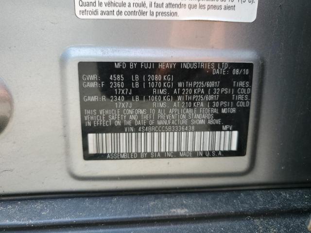 2011 Subaru Outback 2.5I Premium VIN: 4S4BRCCC5B3336438 Lot: 59911394