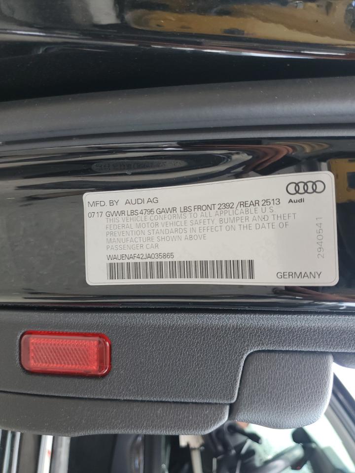 WAUENAF42JA035865 2018 Audi A4 Premium Plus