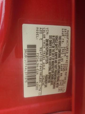 2010 Nissan Versa S VIN: 3N1BC1CPXAL377375 Lot: 57109904