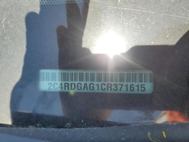 2012 Dodge Ram Van VIN: 2C4RDGAG1CR371615 Lot: 57376154