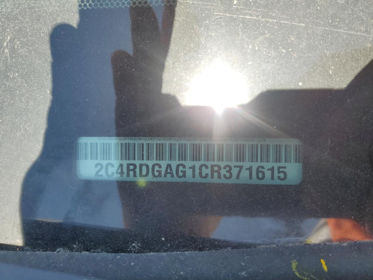 2C4RDGAG1CR371615 2012 Dodge Ram Van