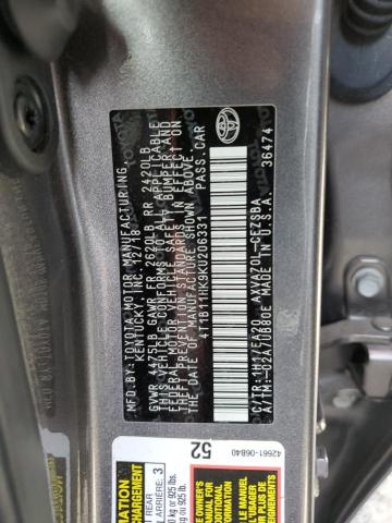 VIN 4T1B11HK9KU206331 2019 Toyota Camry, L no.13