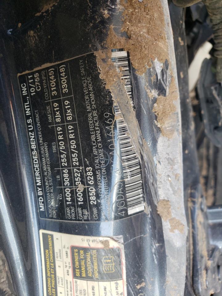 4JGDA5HB4CA016469 2012 Mercedes-Benz Ml 350 4Matic