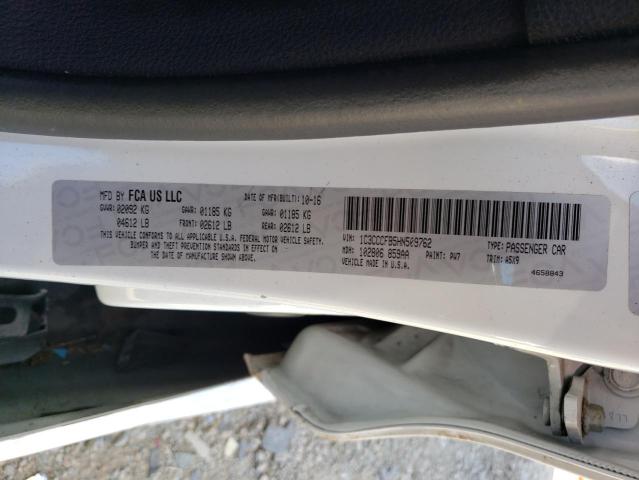 2017 Chrysler 200 Lx VIN: 1C3CCCFB5HN509762 Lot: 58443224