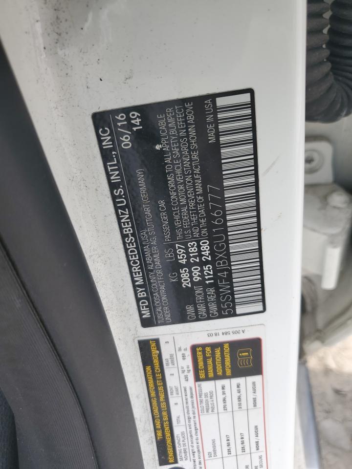 55SWF4JBXGU166777 2016 Mercedes-Benz C 300