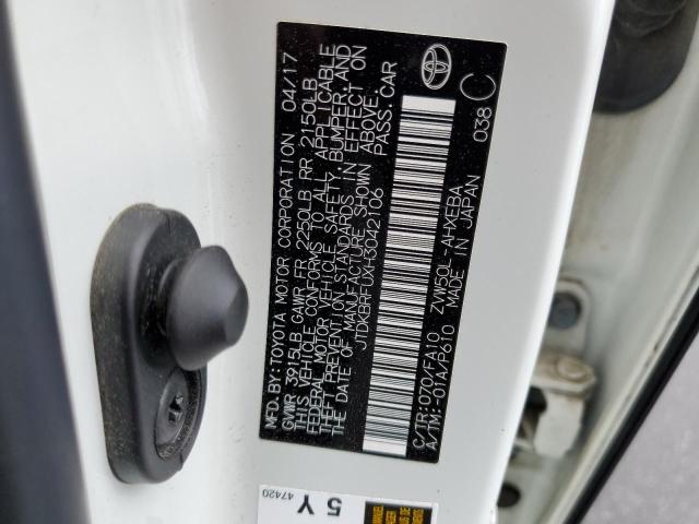 2017 Toyota Prius VIN: JTDKBRFUXH3042106 Lot: 59469644