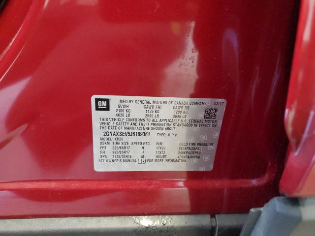 2018 Chevrolet Equinox Lt VIN: 2GNAXSEV5J6109361 Lot: 60751534