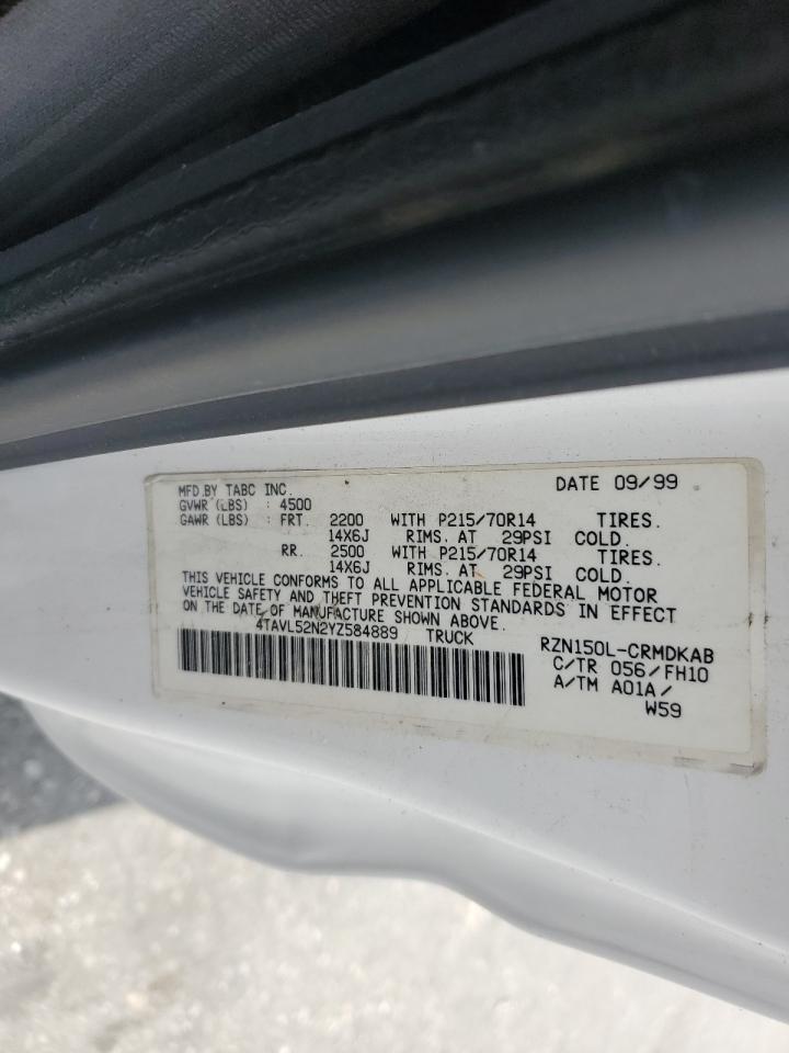 4TAVL52N2YZ584889 2000 Toyota Tacoma Xtracab