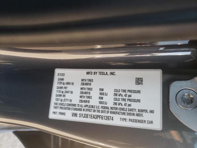 2023 Tesla Model 3 VIN: 5YJ3E1EA3PF613974 Lot: 60655614