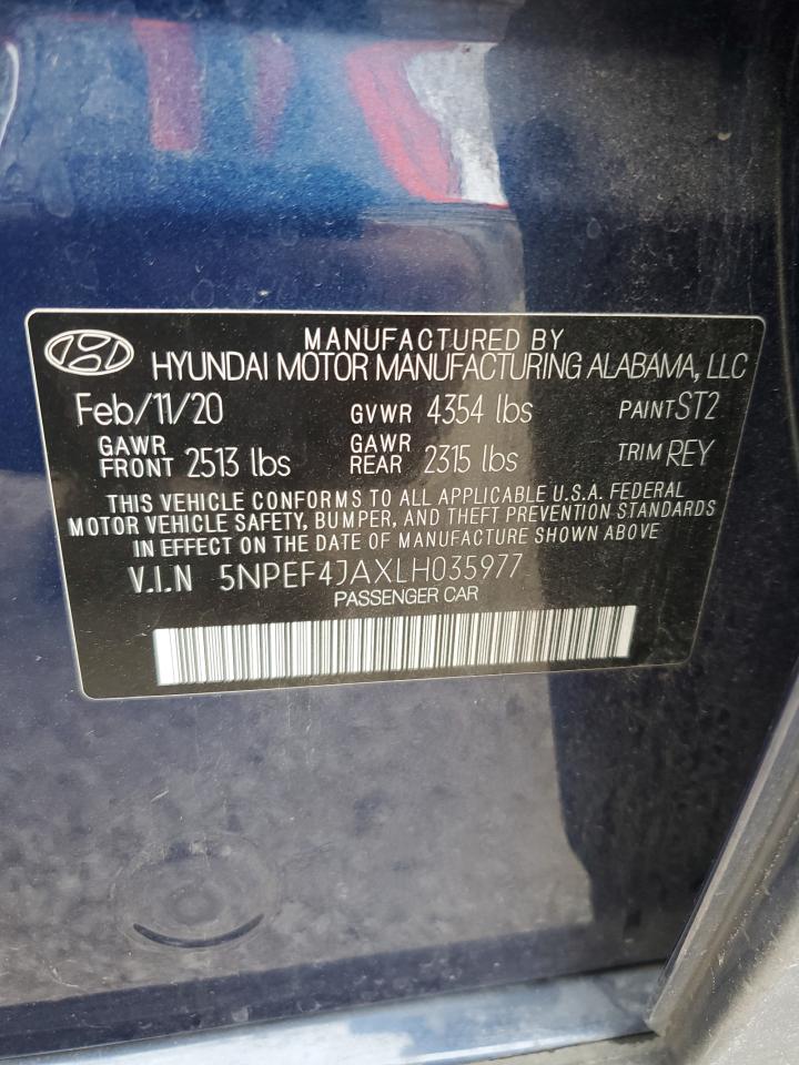 5NPEF4JAXLH035977 2020 Hyundai Sonata Sel