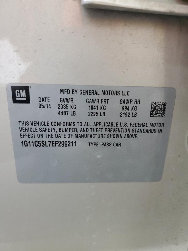 1G11C5SL7EF299211 2014 Chevrolet Malibu 1Lt