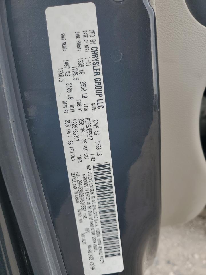 2A4RR8DG8BR634582 2011 Chrysler Town & Country Touring L