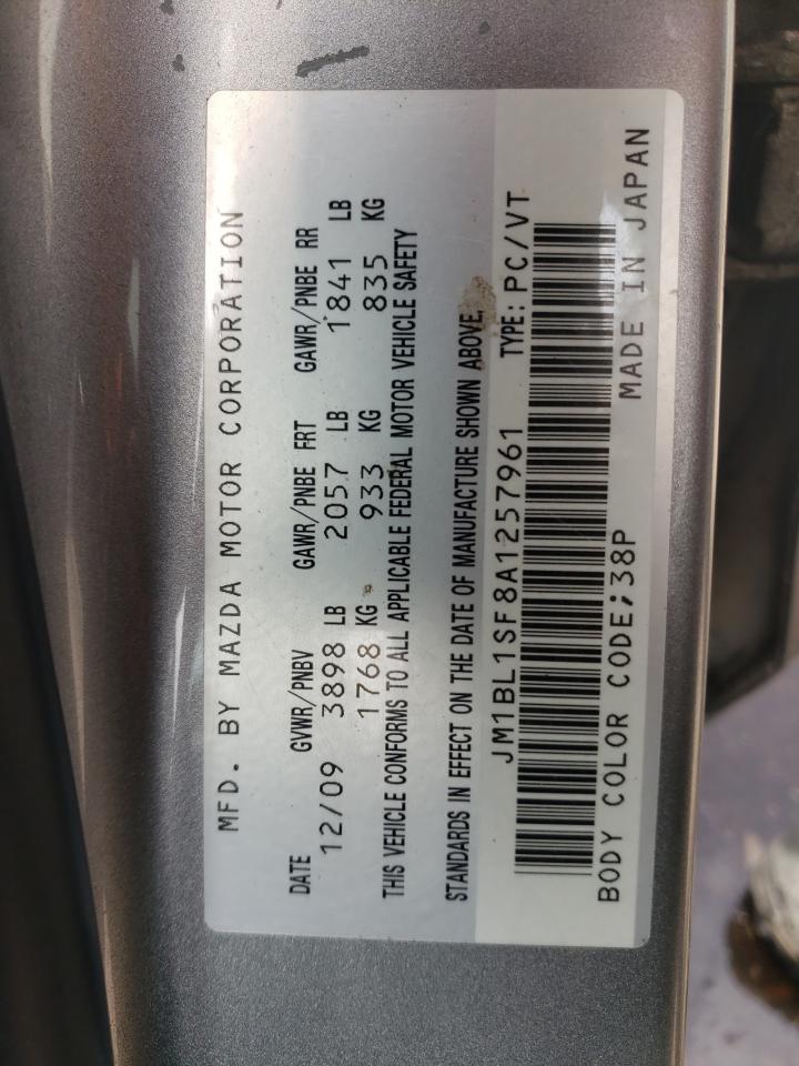 JM1BL1SF8A1257961 2010 Mazda 3 I