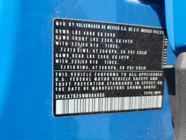 2022 VOLKSWAGEN TAOS SE IQ - 3VVLX7B25NM084855