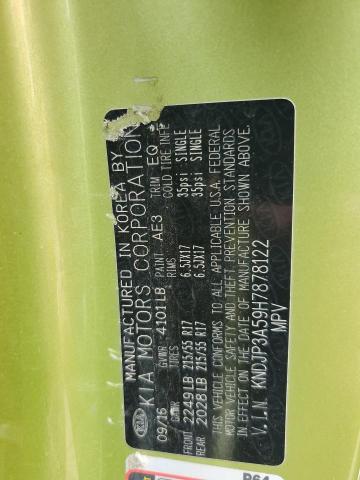 2017 Kia Soul + VIN: KNDJP3A59H7878122 Lot: 59302644