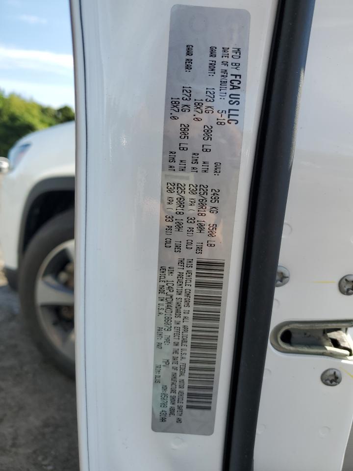 1C4PJMDX4KD186079 2019 Jeep Cherokee Limited