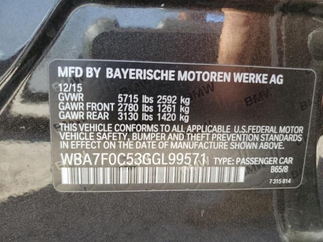 VIN WBA7F0C53GGL99571 2016 BMW 7 SERIES no.12