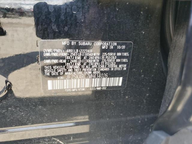 2021 Subaru Forester VIN: JF2DKARC7MH434026 Lot: 59556074