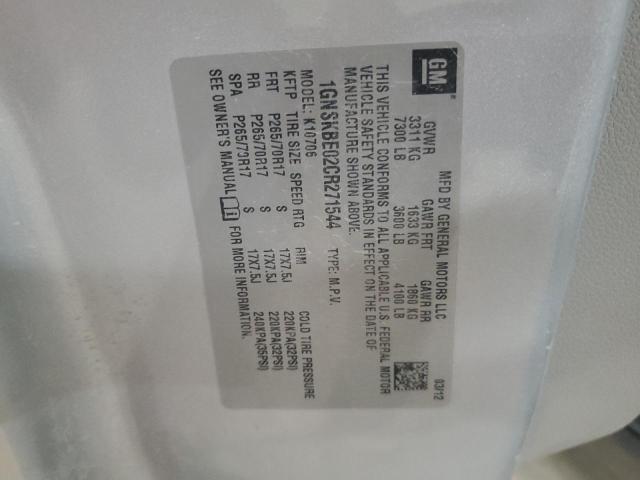 2012 Chevrolet Tahoe K1500 Lt VIN: 1GNSKBE02CR271544 Lot: 59330254