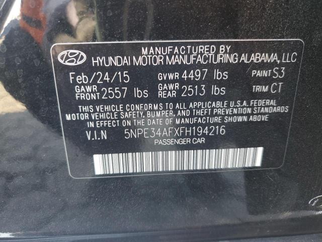 2015 Hyundai Sonata Sport VIN: 5NPE34AFXFH194216 Lot: 60431354
