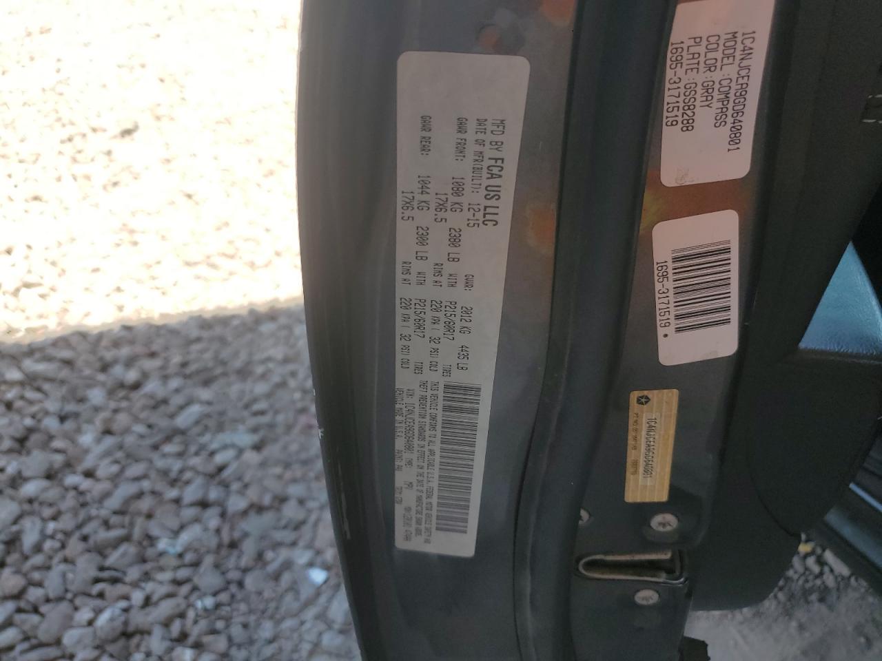 1C4NJCEA9GD640801 2016 Jeep Compass Latitude