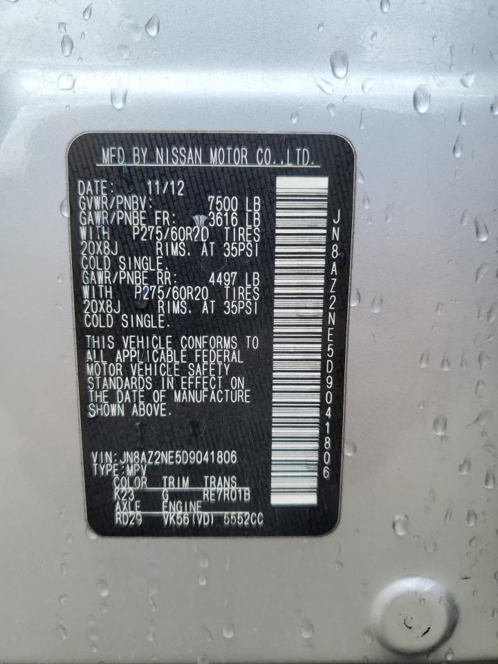 JN8AZ2NE5D9041806 2013 Infiniti Qx56