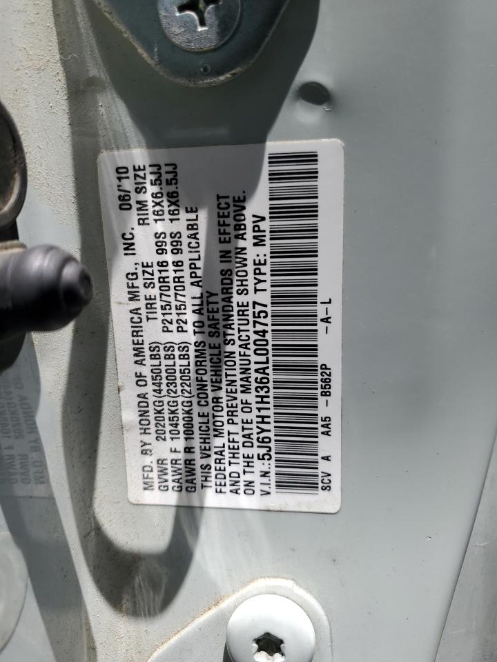 5J6YH1H36AL004757 2010 Honda Element Lx