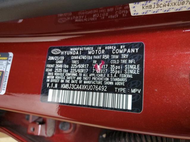 2019 Hyundai Tucson Limited VIN: KM8J3CA4XKU076492 Lot: 58490114