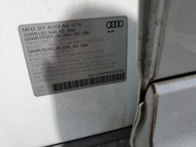 2014 Audi Sq5 Premium Plus VIN: WA1CGAFPXEA082088 Lot: 59869024