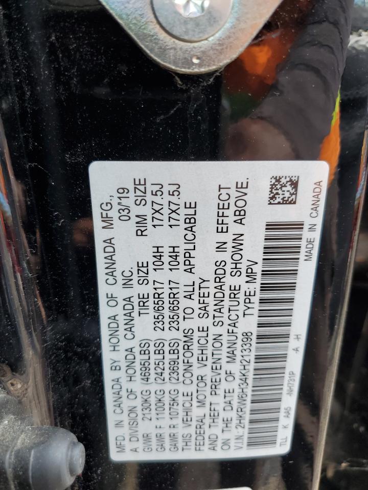 2HKRW6H34KH213398 2019 Honda Cr-V Lx