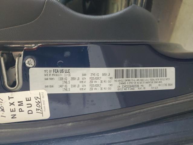 2017 Dodge Grand Caravan Gt VIN: 2C4RDGEG6HR625398 Lot: 59886724