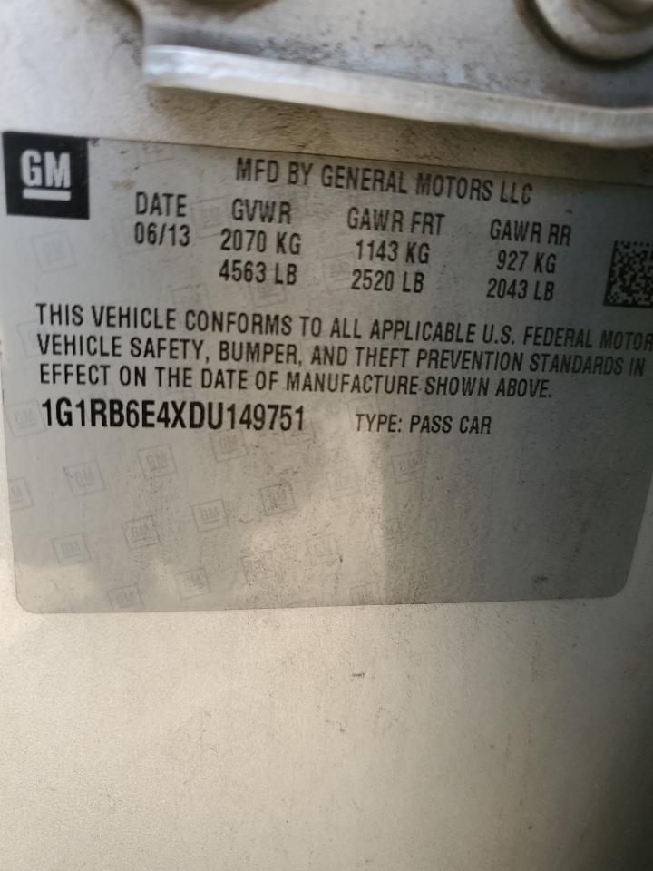 1G1RB6E4XDU149751 2013 Chevrolet Volt