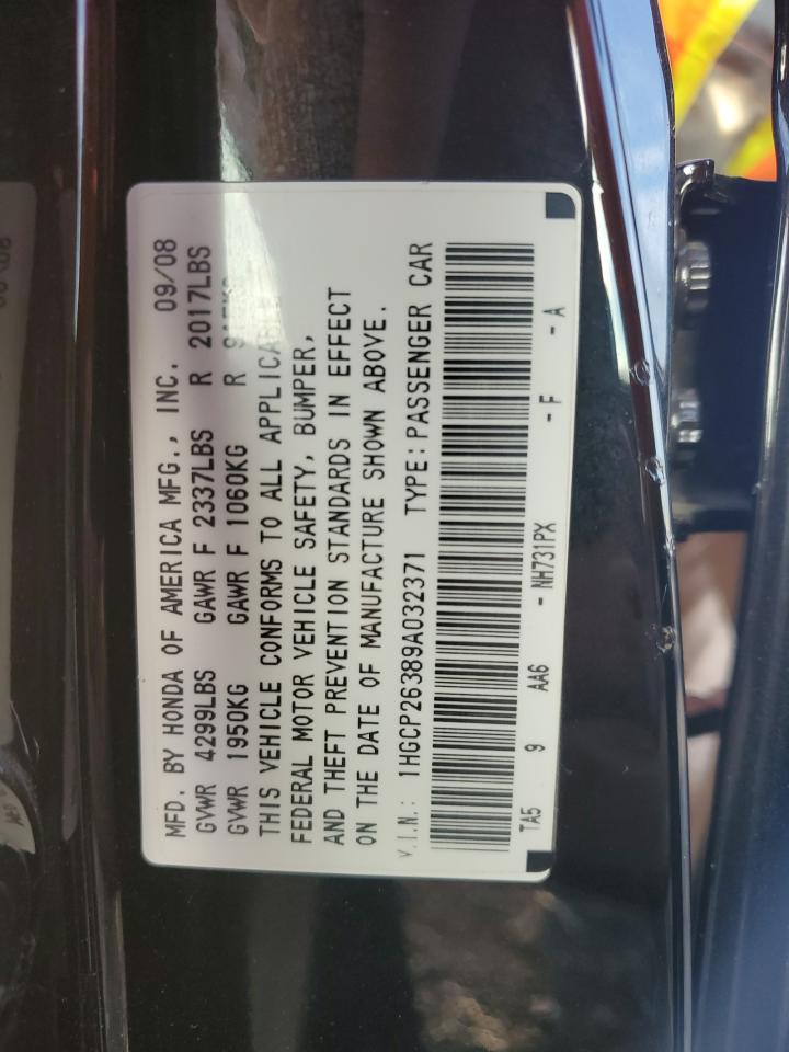 1HGCP26389A032371 2009 Honda Accord Lx