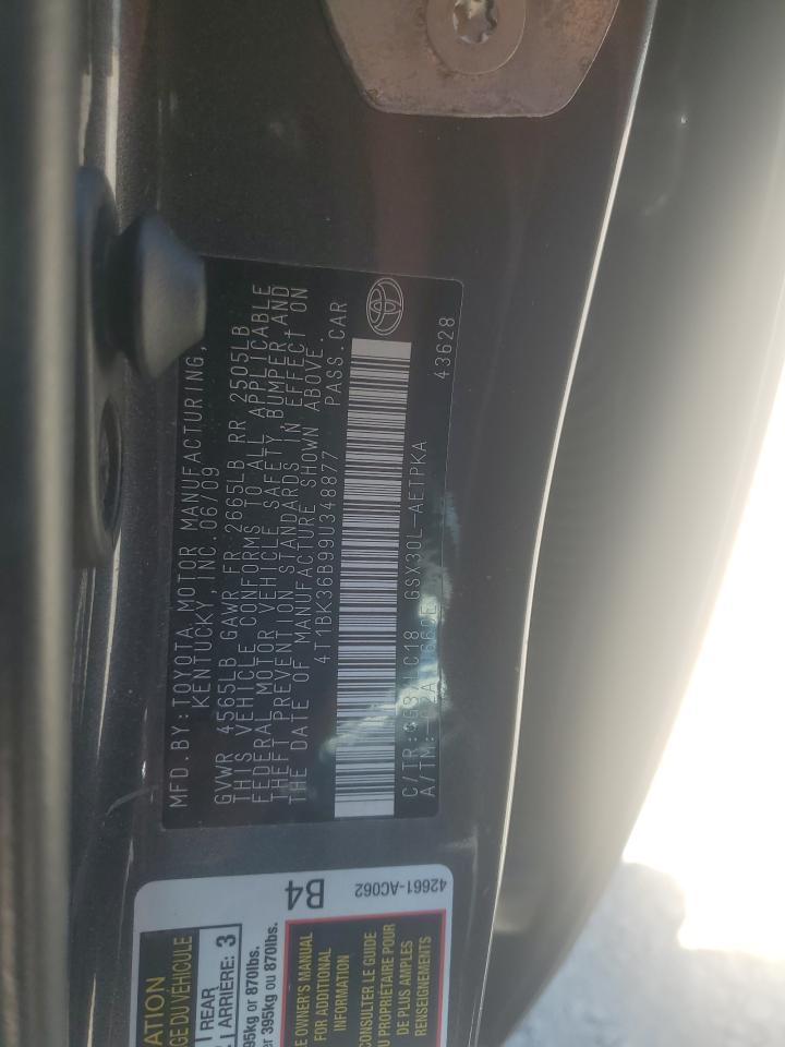 4T1BK36B99U348877 2009 Toyota Avalon Xl