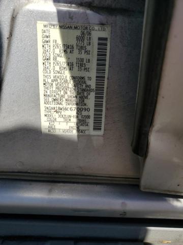2006 Nissan Pathfinder Le VIN: 5N1AR18W56C670090 Lot: 60643844